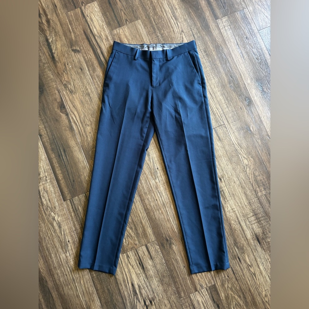 Haggar Slim Tailored Navy Dress Pants